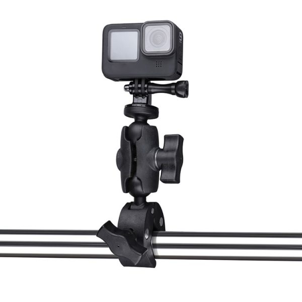 360 Rotation Adjustable Action Camera Clamp Plier Base Holder (Black) - Image 5