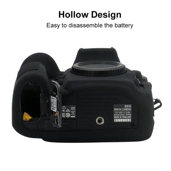 Soft Silicone Protective Case for Nikon D810 (Black) - Image 5