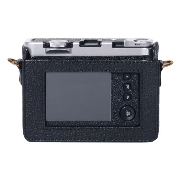 FUJIFILM instax mini Evo Full Body Camera Genuine Leather Case Bag with Strap (Black) - Image 4
