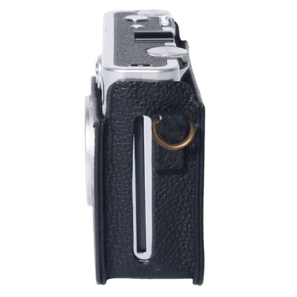 FUJIFILM instax mini Evo Full Body Camera Genuine Leather Case Bag with Strap (Black) - Image 5