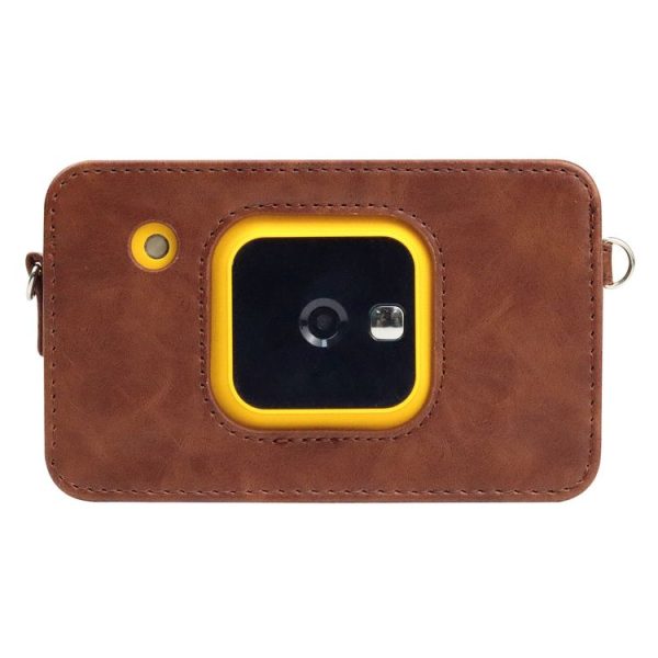 Kodak Mini Shot2 C210 instax Full Body Camera PU Leather Case Bag with Strap (Brown) - Image 2