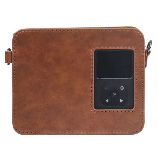 Kodak Mini Shot 3 Square Retro / C300R instax Full Body Camera PU Leather Case Bag with Strap (Brown) - Image 2