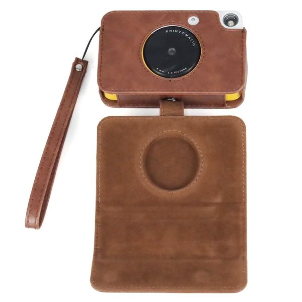 Kodak PRINTOMATIC Full Body Camera PU Leather Case Bag with Strap (Brown) - Image 5