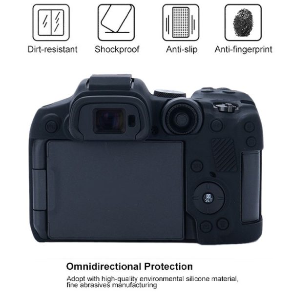 Canon EOS R7 Soft Silicone Protective Case (Black) - Image 3