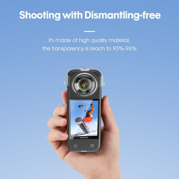 Insta360 X3 STARTRC No Disassembly Transparent Lens Protection Cover (Transparent) - Image 4