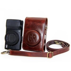 Full Body Camera PU Leather Case Bag with Strap for Ricoh GR / GRII / GRIII, Casio ZR1200 / ZR1500 / ZR2000 / ZR3500, ZR3600 / ZR3700 / ZR5500 (Coffee)