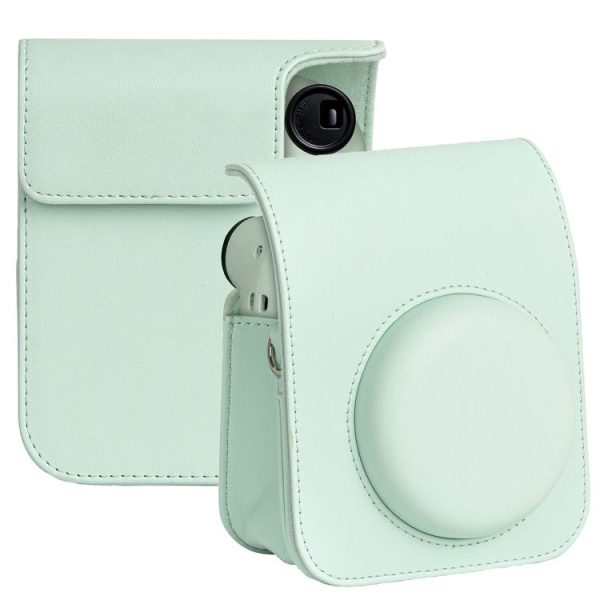 FUJIFILM instax mini 12 Full Body Leather Case Camera Bag with Strap (Green)