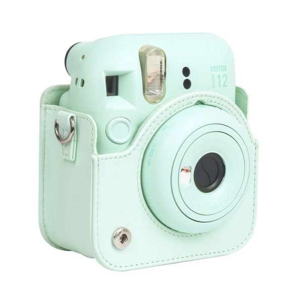 FUJIFILM instax mini 12 Full Body Leather Case Camera Bag with Strap (Green) - Image 5