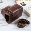Nikon Z50 / Z30 Camera Full Body Magnetic Leather Camera Case Bag with Strap (Coffee) - Image 2