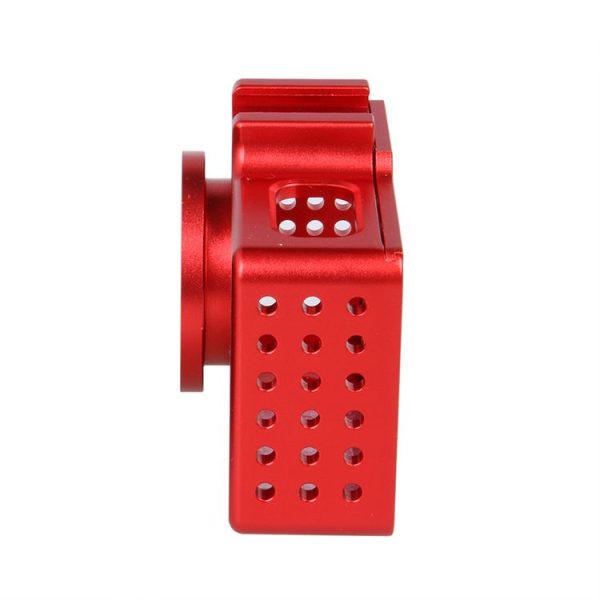 CNC Aluminum Alloy Housing Protective Case with UV Filter & Lens Protective Cap for Xiaomi Xiaoyi Yi II 4K Sport Action Camera (Red) - Image 3