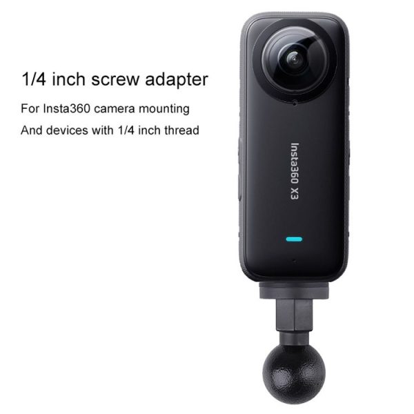 25mm 1 / 4 inch Screw ABS Ball Head Adapter Mount (Black) - Image 5