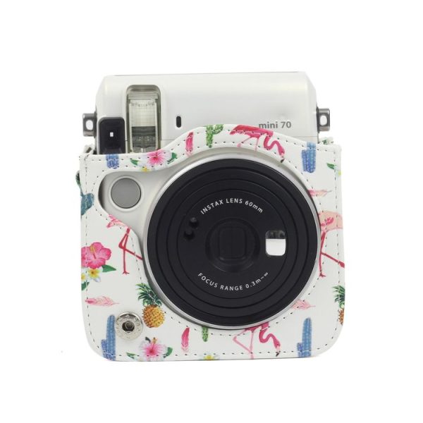Flamingo Cactus Pattern PU Leather Protective Camera Case Bag For FUJIFILM Instax Mini70 Camera - Image 2