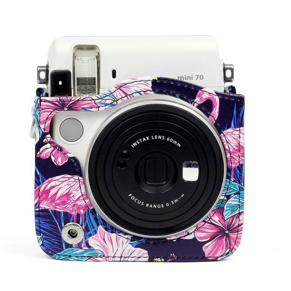 Flamingo Pattern PU Leather Protective Camera Case Bag For FUJIFILM Instax Mini70 Camera - Image 2