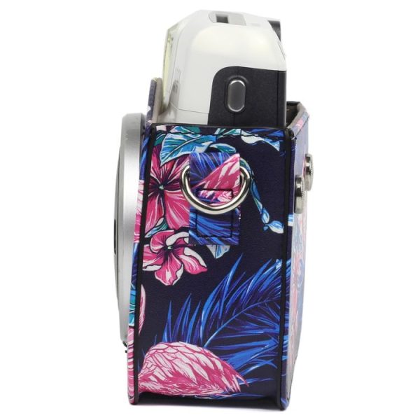 Flamingo Pattern PU Leather Protective Camera Case Bag For FUJIFILM Instax Mini70 Camera - Image 3