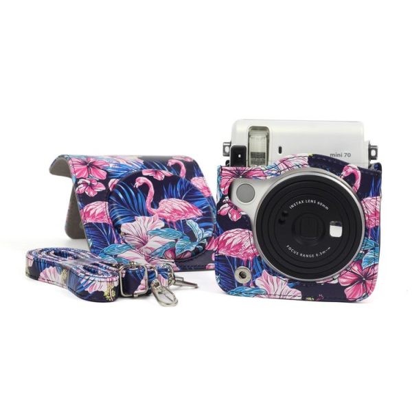 Flamingo Pattern PU Leather Protective Camera Case Bag For FUJIFILM Instax Mini70 Camera - Image 5