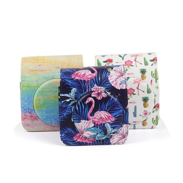 Flamingo Pattern PU Leather Protective Camera Case Bag For FUJIFILM Instax Mini70 Camera - Image 6