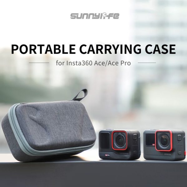Insta360 Ace / Ace Pro Sunnylife Portable Carrying Case Handbag Mini Travel Case Organizer Protective Bag (Black) - Image 2