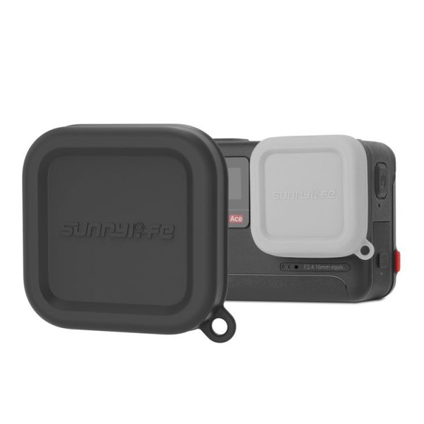 Insta360 Ace / Ace Pro Sunnylife Silicone Lens Cap Protector Lens Cover (Black)