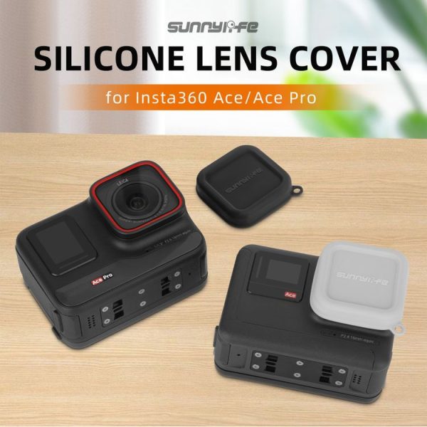Insta360 Ace / Ace Pro Sunnylife Silicone Lens Cap Protector Lens Cover (Black) - Image 4