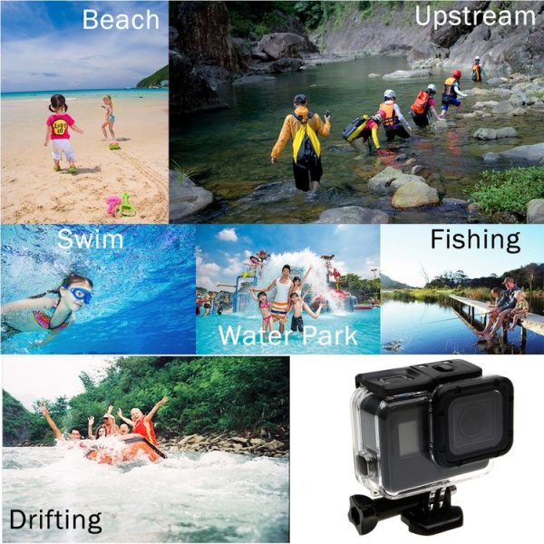 GoPro NEW HERO / HERO6 / 5 30m Waterproof Housing Protective Case + Hollow Back Cover with Buckle Basic Mount & Screw, No Need to Disassemble Lens (GP413) - Image 11