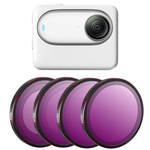 Insta360 GO 3S STARTRC 4 in 1 ND8 ND16 ND32 ND64 Camera Lens Filter (Black Red)