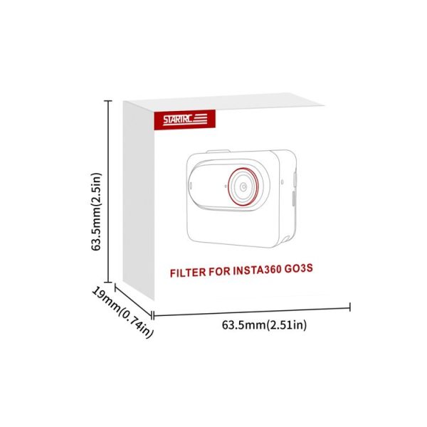 Insta360 GO 3S STARTRC 4 in 1 ND8 ND16 ND32 ND64 Camera Lens Filter (Black Red) - Image 10