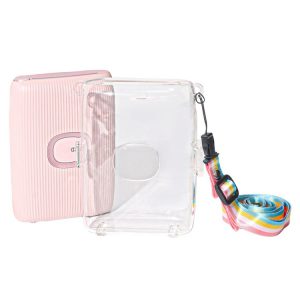 FUJIFILM Instax mini Link 2 Crystal Hard Case Camera Bag with Shoulder Strap (Transparent)