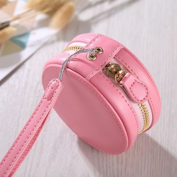 Full Body Camera Zipper PU Leather Case Bag with Hand Strap for Casio TR-M10 / TRM MINI (Pink) - Image 4