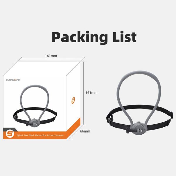 Sunnylife POV Neck Mount Hand Free Video Vlog Neck Selfie Holder with Body Strap (Grey) - Image 10