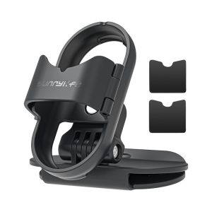 Insta360 GO3 / GO 3S Sunnylife Baseball Hat Clip Mount Baseball Cap Clamp Quick Release Mount Camera POV Vlog Holder (Black)