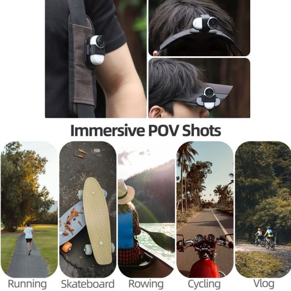 Insta360 GO3 / GO 3S Sunnylife Baseball Hat Clip Mount Baseball Cap Clamp Quick Release Mount Camera POV Vlog Holder (Black) - Image 7