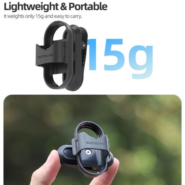 Insta360 GO3 / GO 3S Sunnylife 360 Degree Rotation Backpack Clip Action Camera Clamp Mount (Black) - Image 4