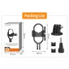 Insta360 GO 3S / GO 3 Sunnylife Foldable Vertical-Horizontal Mount Adapter Protective Frame Brackets Housing Case (Black) - Image 7