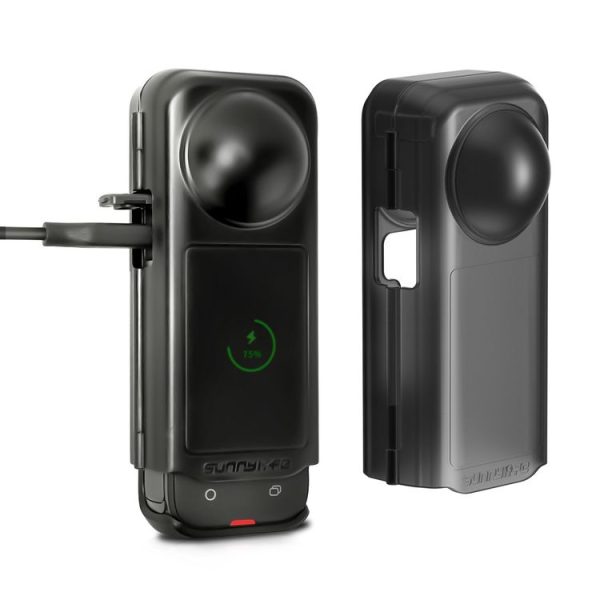 Insta360 X4 Sunnylife Integrated Lens Screen Camera Cover Protector Screen Protective Case (Transparent Black)