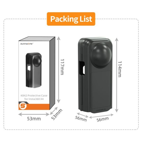 Insta360 X4 Sunnylife Integrated Lens Screen Camera Cover Protector Screen Protective Case (Transparent Black) - Image 11
