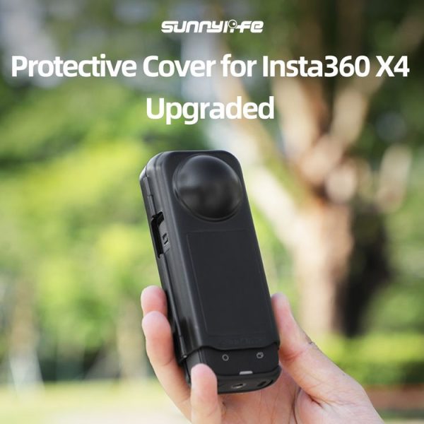Insta360 X4 Sunnylife Integrated Lens Screen Camera Cover Protector Screen Protective Case (Transparent Black) - Image 2