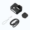 GoPro HERO 2024 Silicone Protective Case with Wrist Strap & Lens Cover (Black) - Image 6