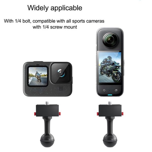 25mm Headball Metal Quick Release Base Adapter for GoPro, Insta360, DJI and Other Action Cameras (Black) - Image 8