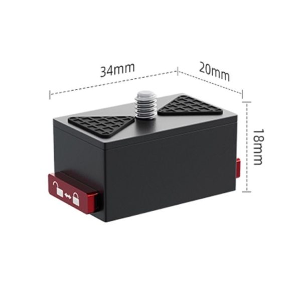 Metal Quick Release Base Adapter for GoPro, Insta360, DJI and Other Action Cameras (Black) - Image 2
