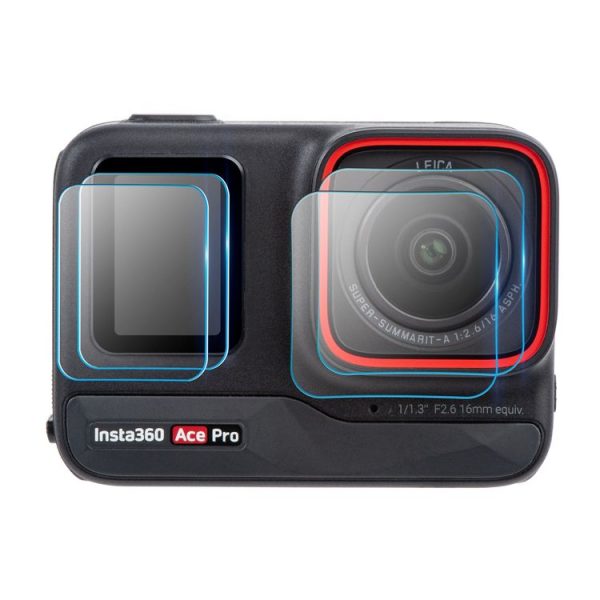 Insta360 Ace Pro STARTRC 2 Sets 3 in 1 Rear & Front Screen + Lens Tempered Glass Film - Image 3