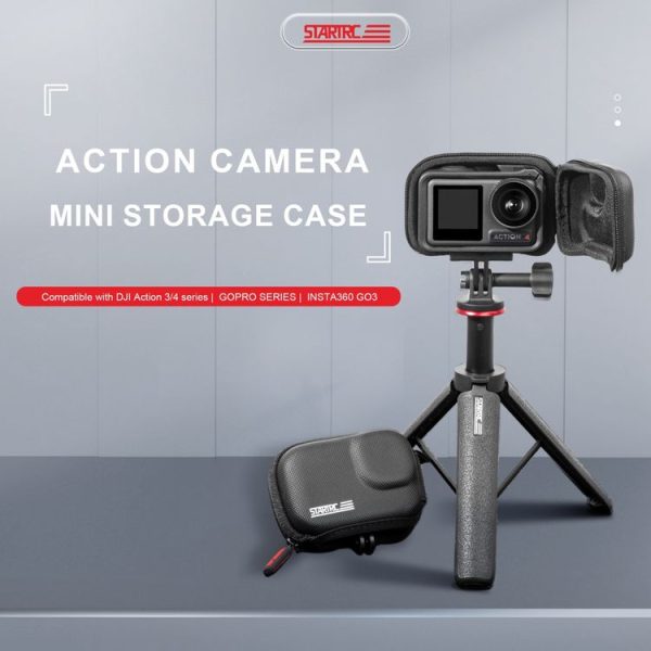 STARTRC Camera PU Carry Case For Insta360 GO3 / DJI Action 3 / 4 / 5 Pro (Black) - Image 5