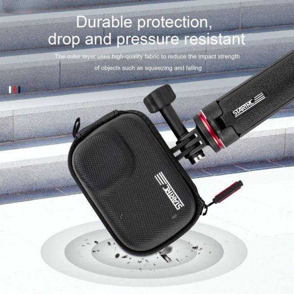 STARTRC Camera PU Carry Case For Insta360 GO3 / DJI Action 3 / 4 / 5 Pro (Black) - Image 6