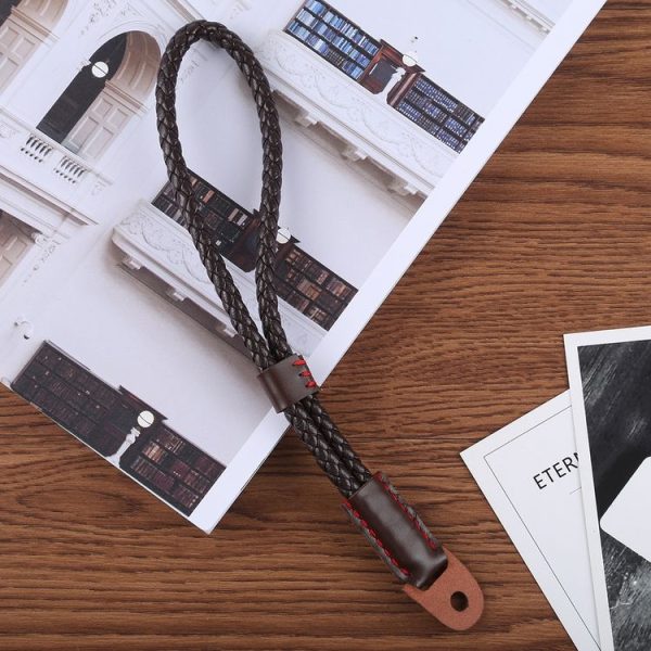 Weave Style Wrist Strap Grip PU Leather Hand Strap for DSLR / SLR Cameras (Coffee) - Image 3
