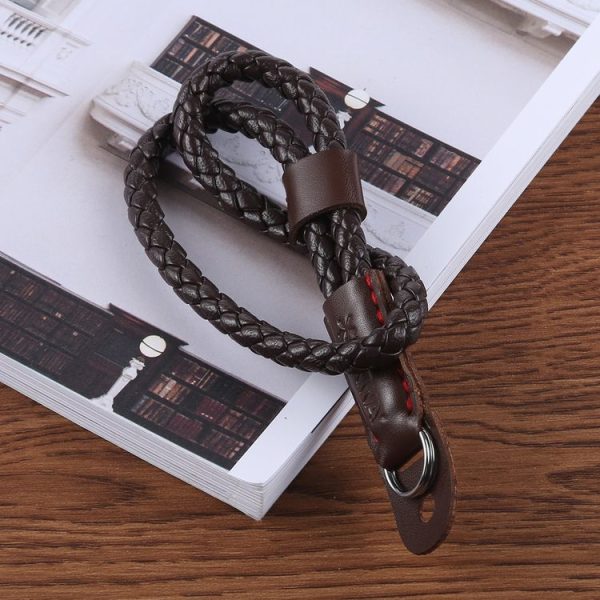 Weave Style Wrist Strap Grip PU Leather Hand Strap for DSLR / SLR Cameras (Coffee) - Image 4