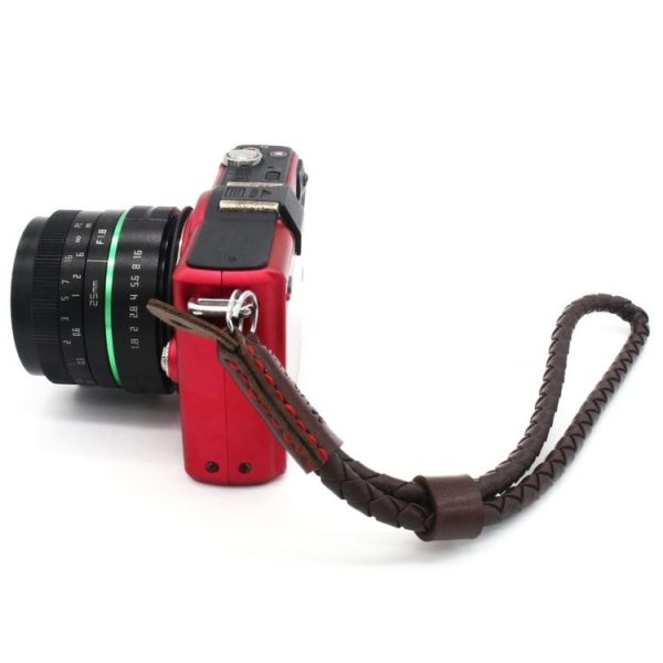 Weave Style Wrist Strap Grip PU Leather Hand Strap for DSLR / SLR Cameras (Coffee) - Image 7