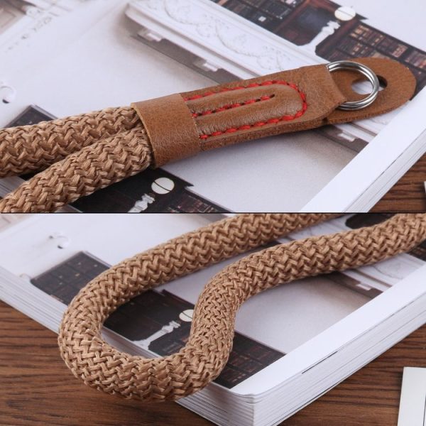 Vintage Cotton Soft Hand Strap Grip Wrist Strap for DSLR / SLR Cameras (Brown) - Image 4