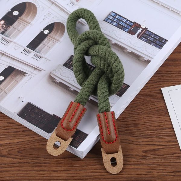 Vintage Cotton Soft Shoulder Neck Strap for Leica, Nikon, Fuji, Canon, Panasonic, Sony etc. Mini Cameras (Army Green) - Image 3