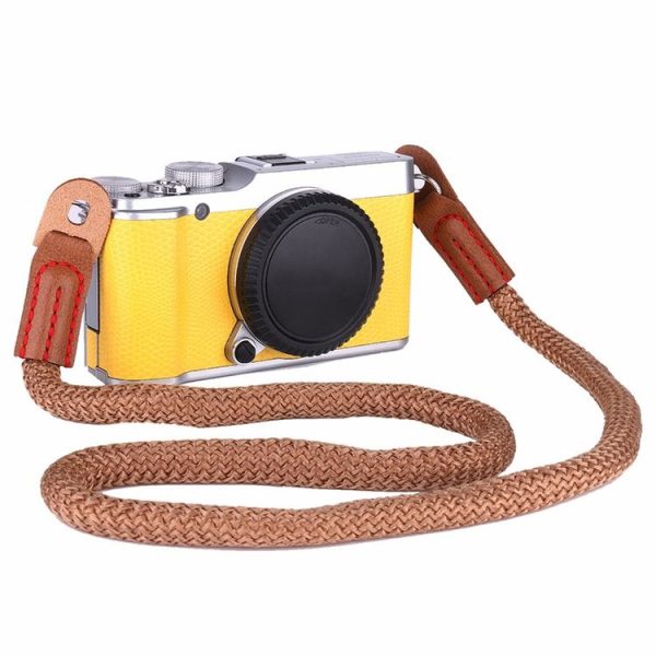 Vintage Cotton Soft Shoulder Neck Strap for Leica, Nikon, Fuji, Canon, Panasonic, Sony etc. Mini Cameras (Brown) - Image 5