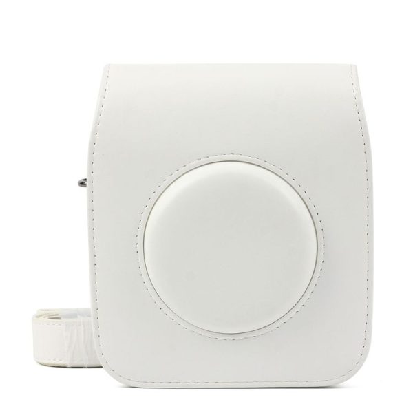 Vintage PU Leather Camera Case Protective bag for FUJIFILM Instax SQUARE SQ10 Camera, with Adjustable Shoulder Strap (White) - Image 2