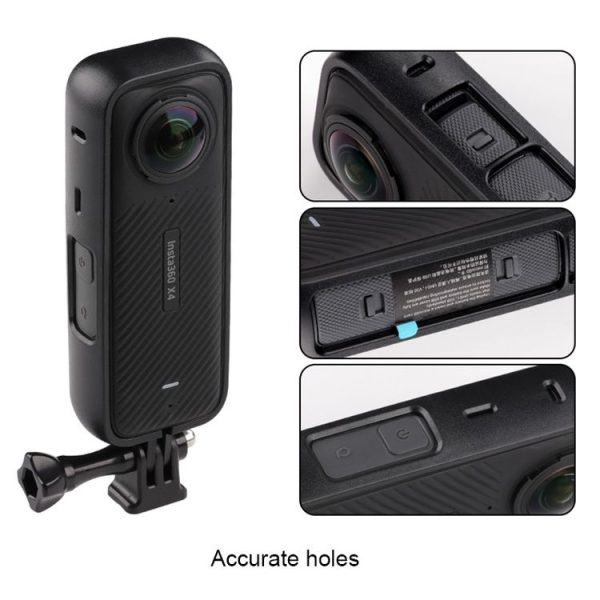 Insta360 X4 PC Plastic Protective Frame with PC Lens Cover Guard (Black) - Image 4